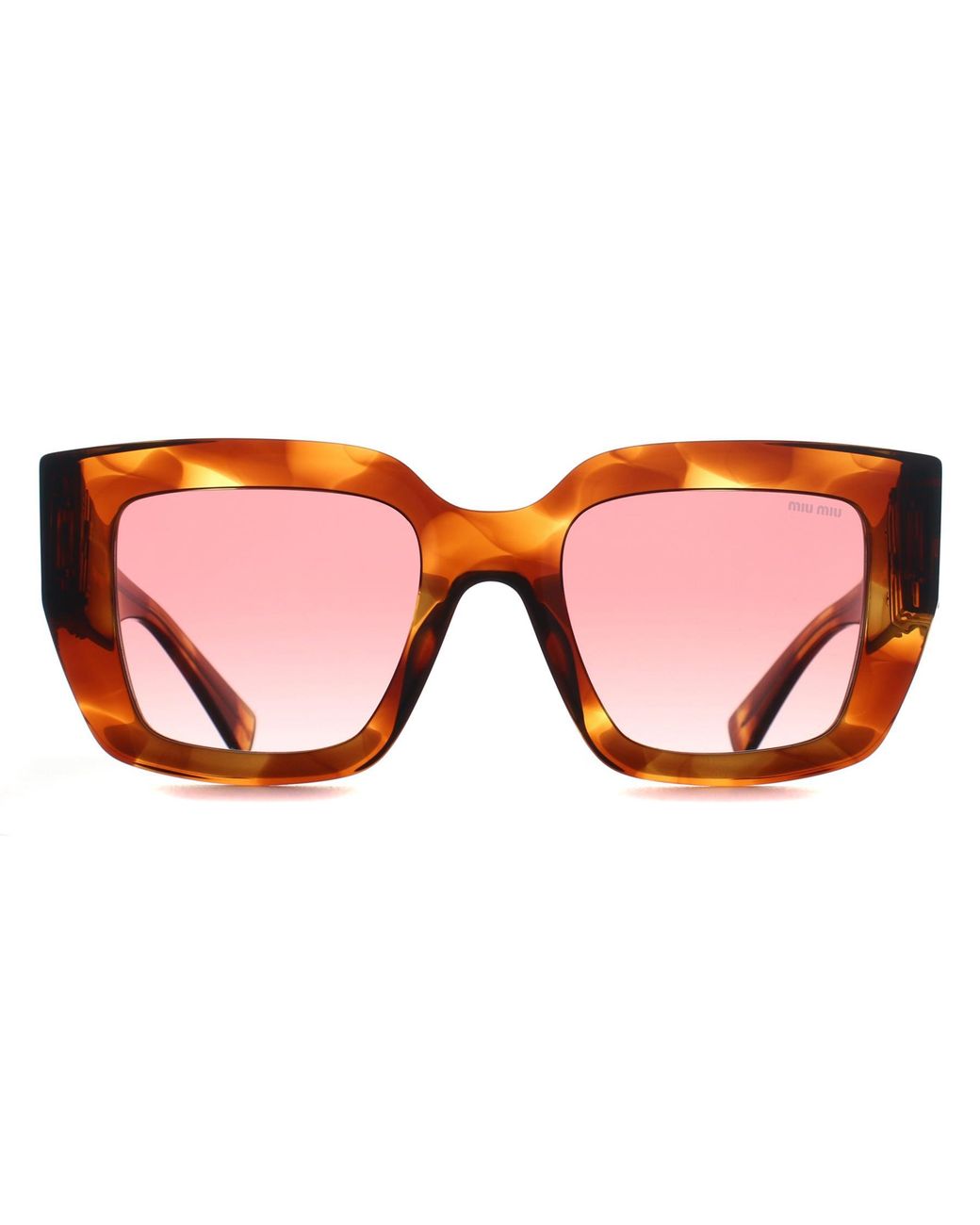 Miu Miu Pink Square Striped Tobacco Gradient Mub05S