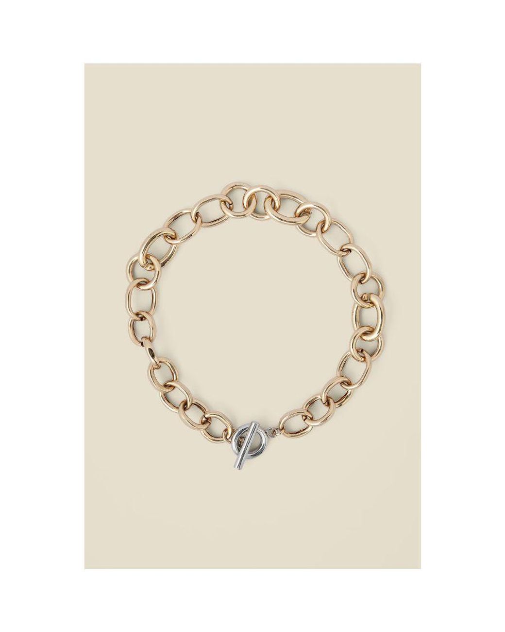 Sosandar Multicolor Chunky Contrast Toggle Detail Necklace