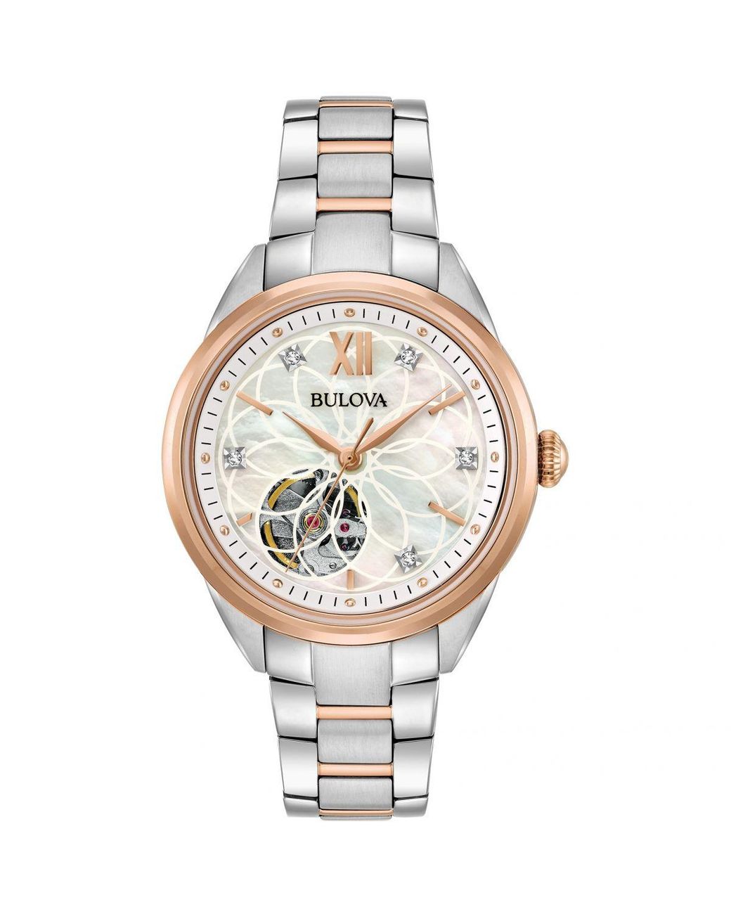 Bulova Metallic New Automatic Watch 98P170 Stainless Steel (Archived)