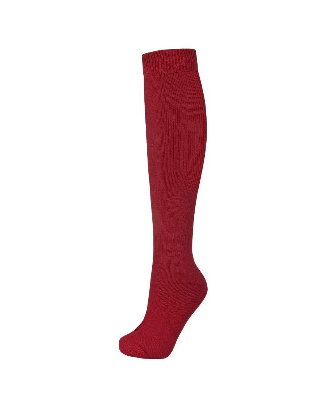Trespass Red Adults Tech Luxury Merino Wool Blend Ski Tube Socks