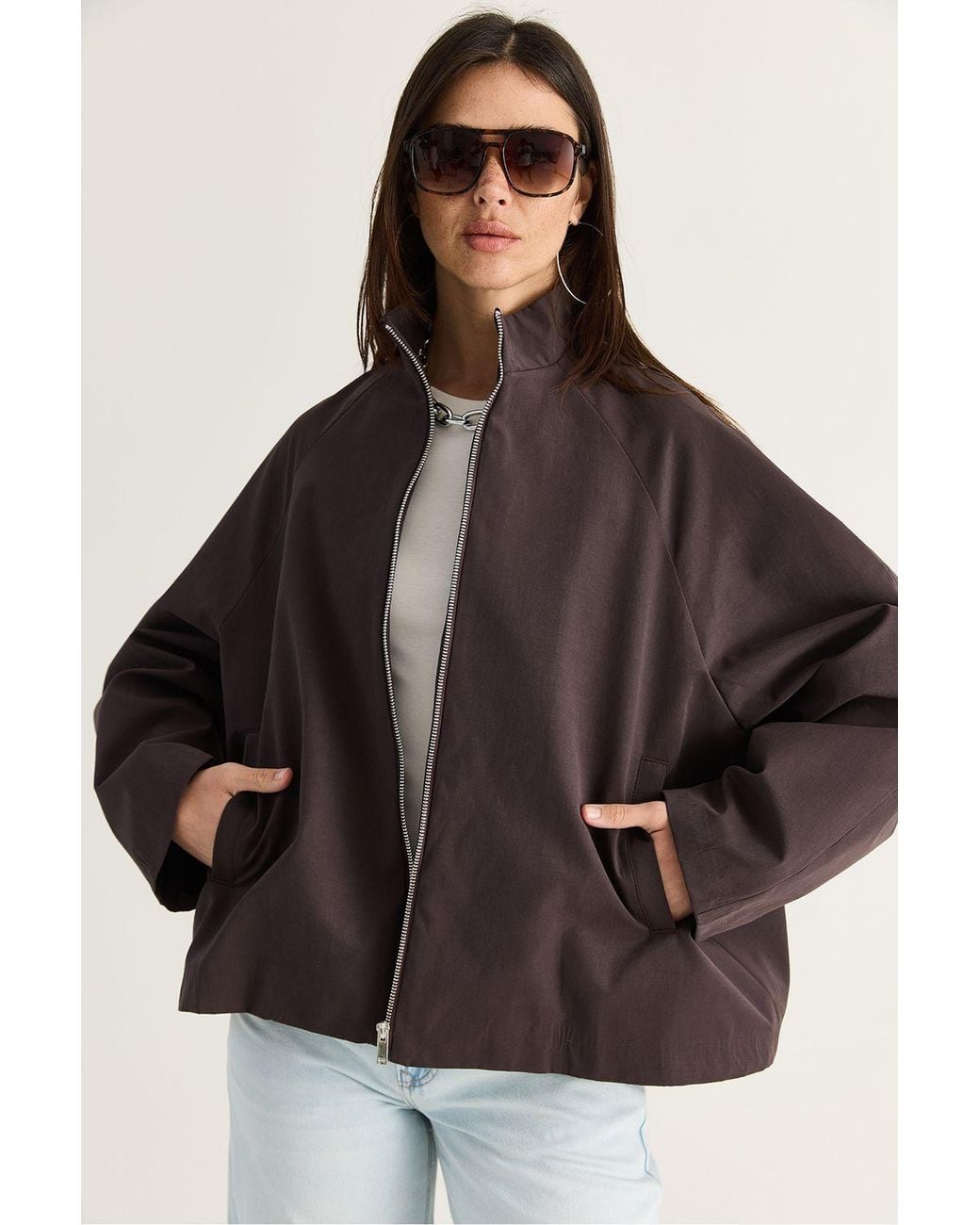 Bianco Lucci Black Trench Coat