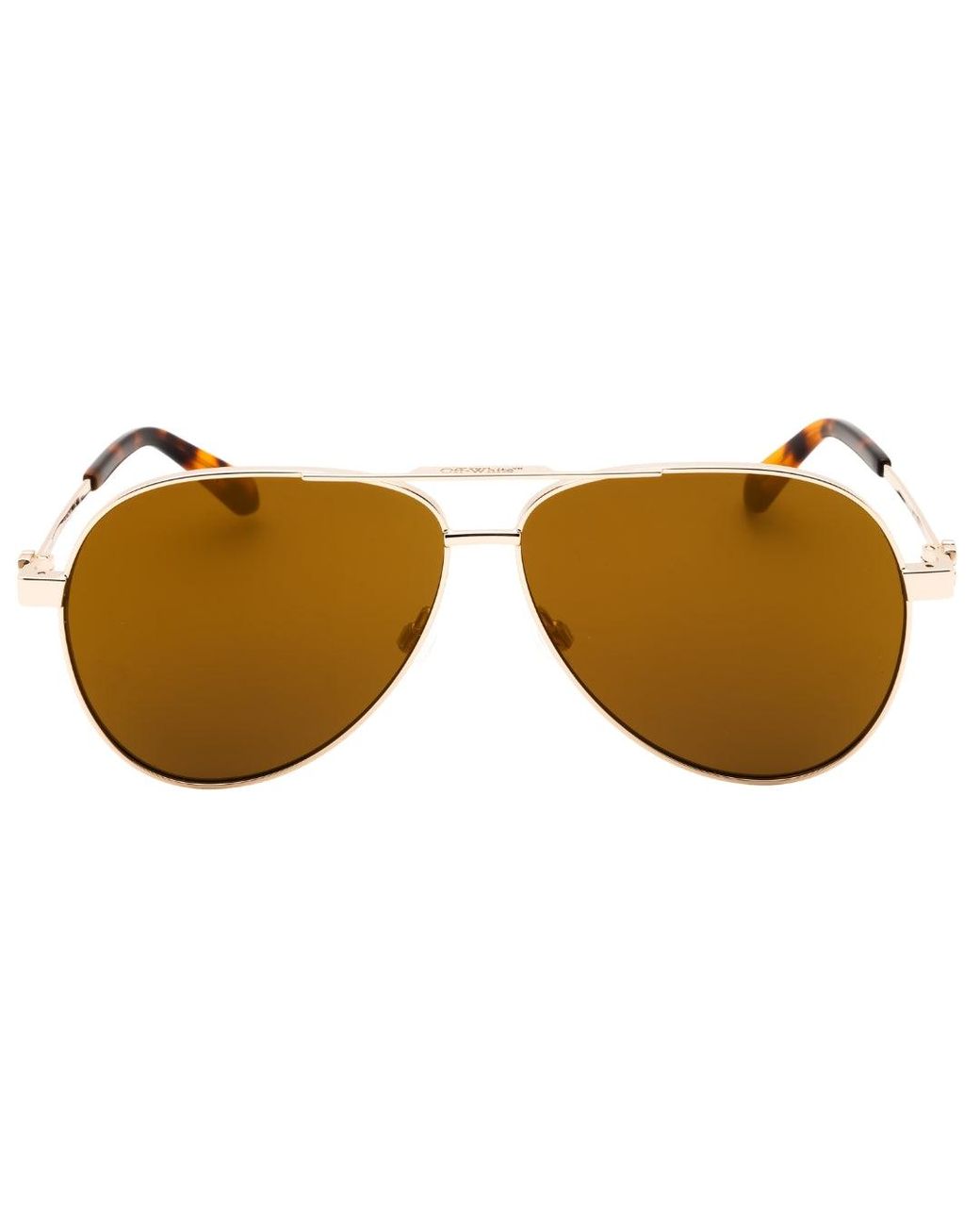 Off-White c/o Virgil Abloh Brown Ruston L Mirrored Sunglasses Metal