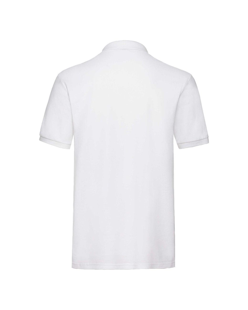 Fruit Of The Loom White Premium Short Sleeve Polo Shirt for men