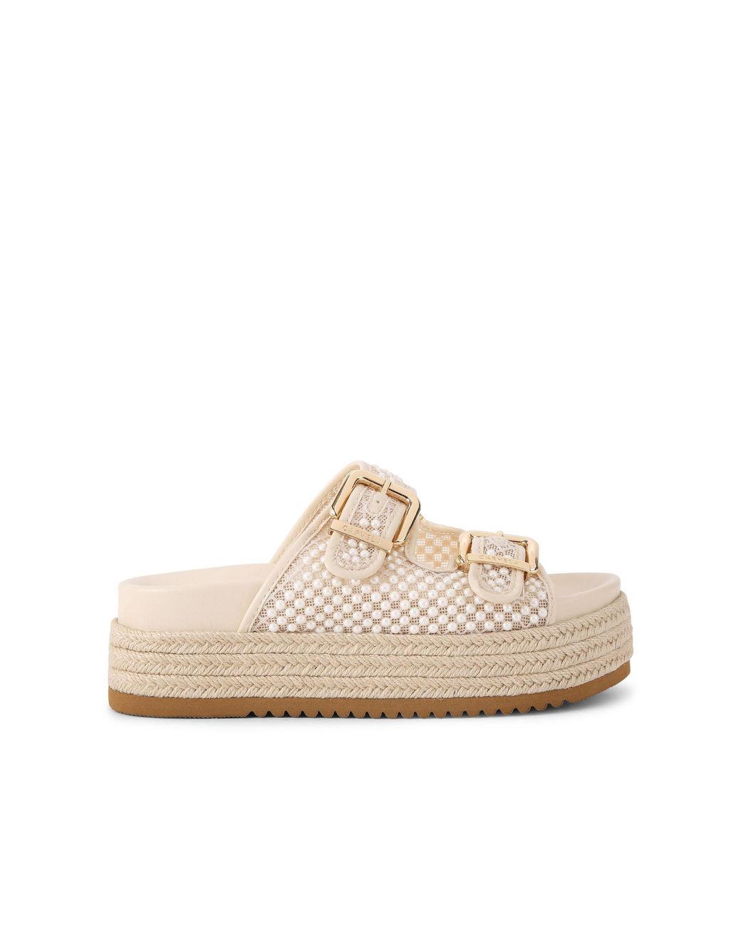 Carvela Kurt Geiger Natural Perla Flatform Sandals