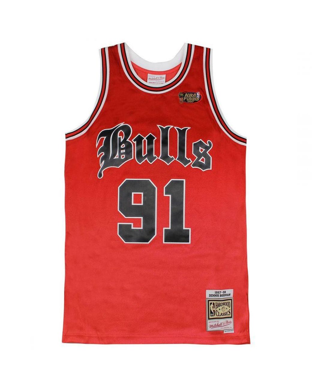 Mitchell & Ness Chicago Bulls Dennim Rodman Red Vest Smjyef18022  Cbuscar97drd for Men | Lyst UK