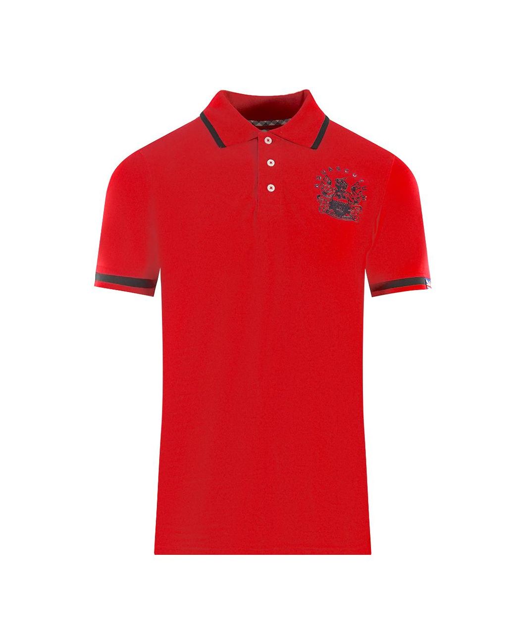 Aquascutum Red Tipped Aldis Polo Shirt for men