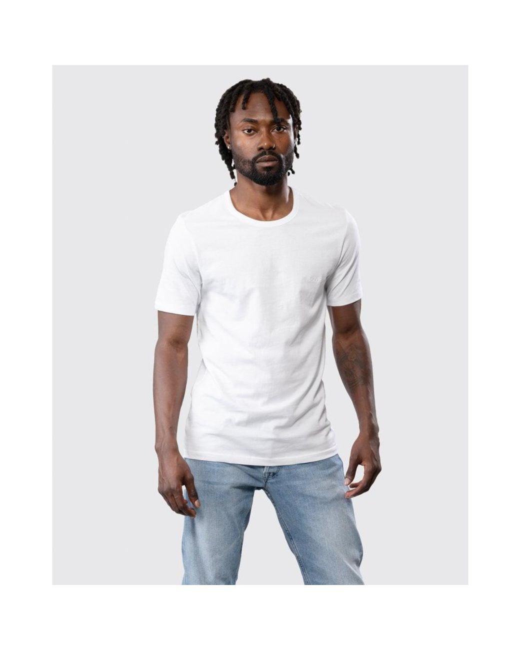 Boss White Bodywear 3 Pack Crew Neck T-Shirts for men