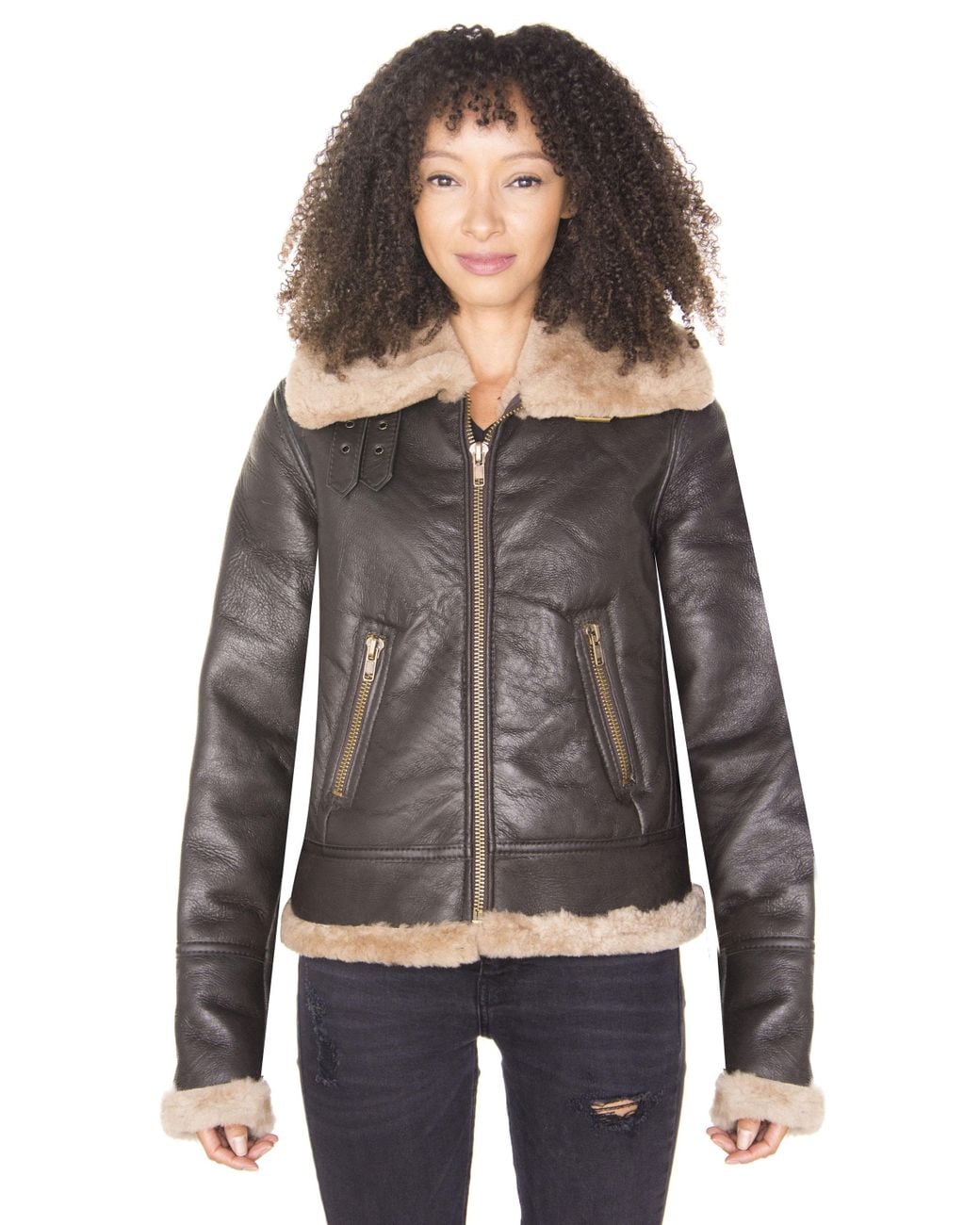Infinity Leather Gray B3 Sheepskin Flying Jacket-Kayseri