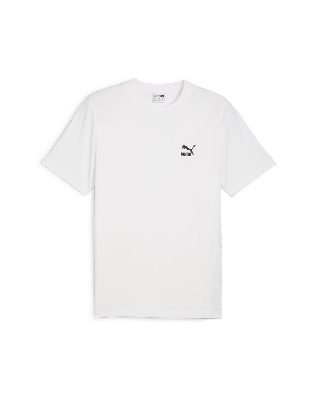 PUMA White Rubber Print Logo T-Shirt for men