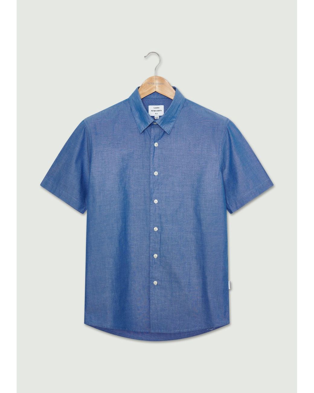 Peter Werth Blue Harry Ss Shirt for men