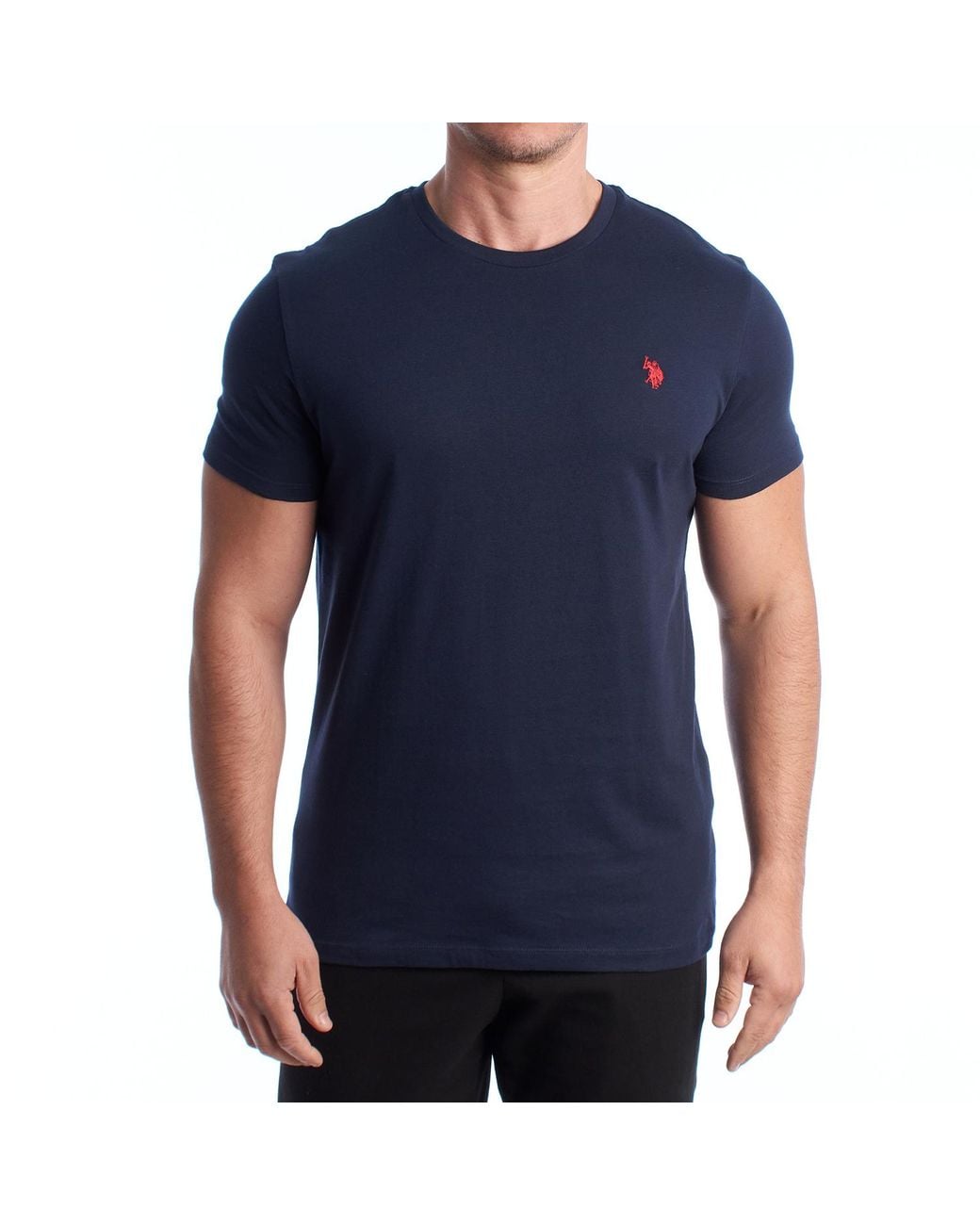 U.S. POLO ASSN. Blue Cotton Short Sleeve T-Shirt Us42154023 for men