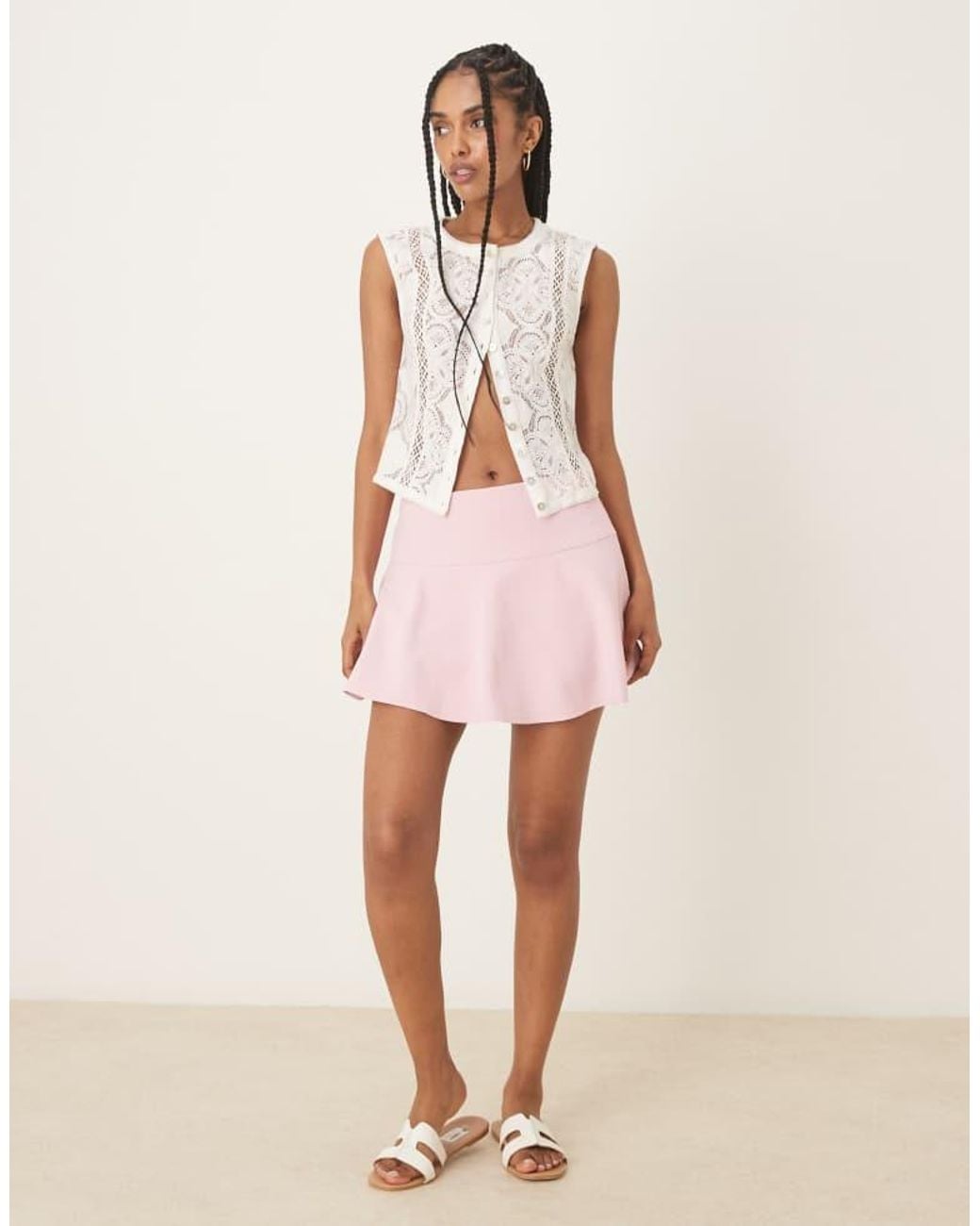 Abercrombie & Fitch Pink Mid Rise Mini Skort