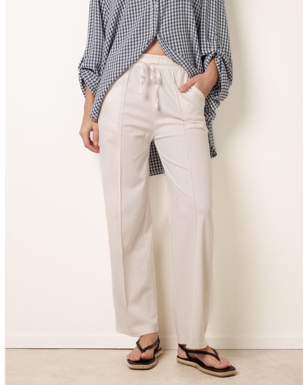 Blue Vanilla Natural Seam Detail Trousers