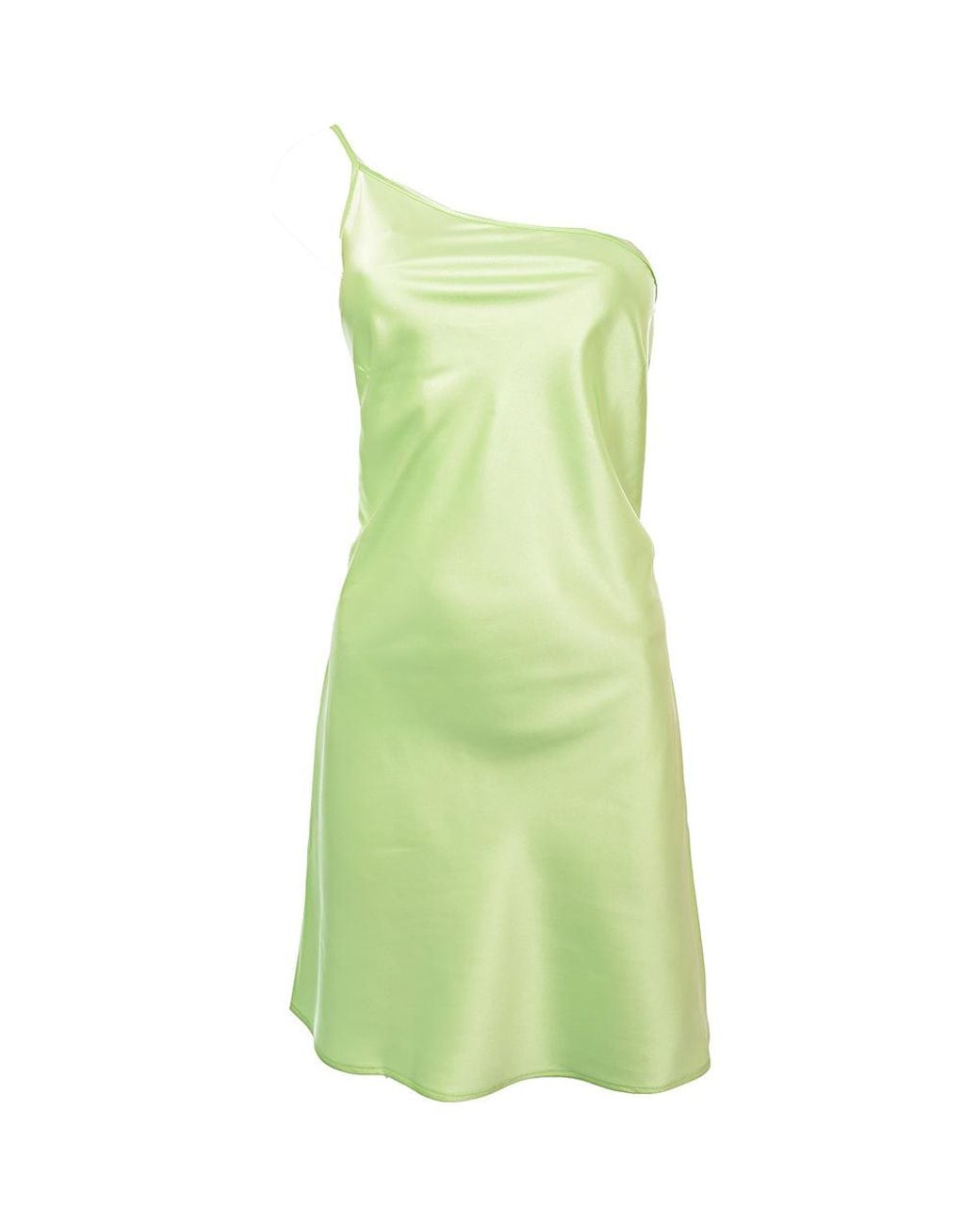 flounce london green dress Lime Satin One-Shoulder Mini in tutu for infants