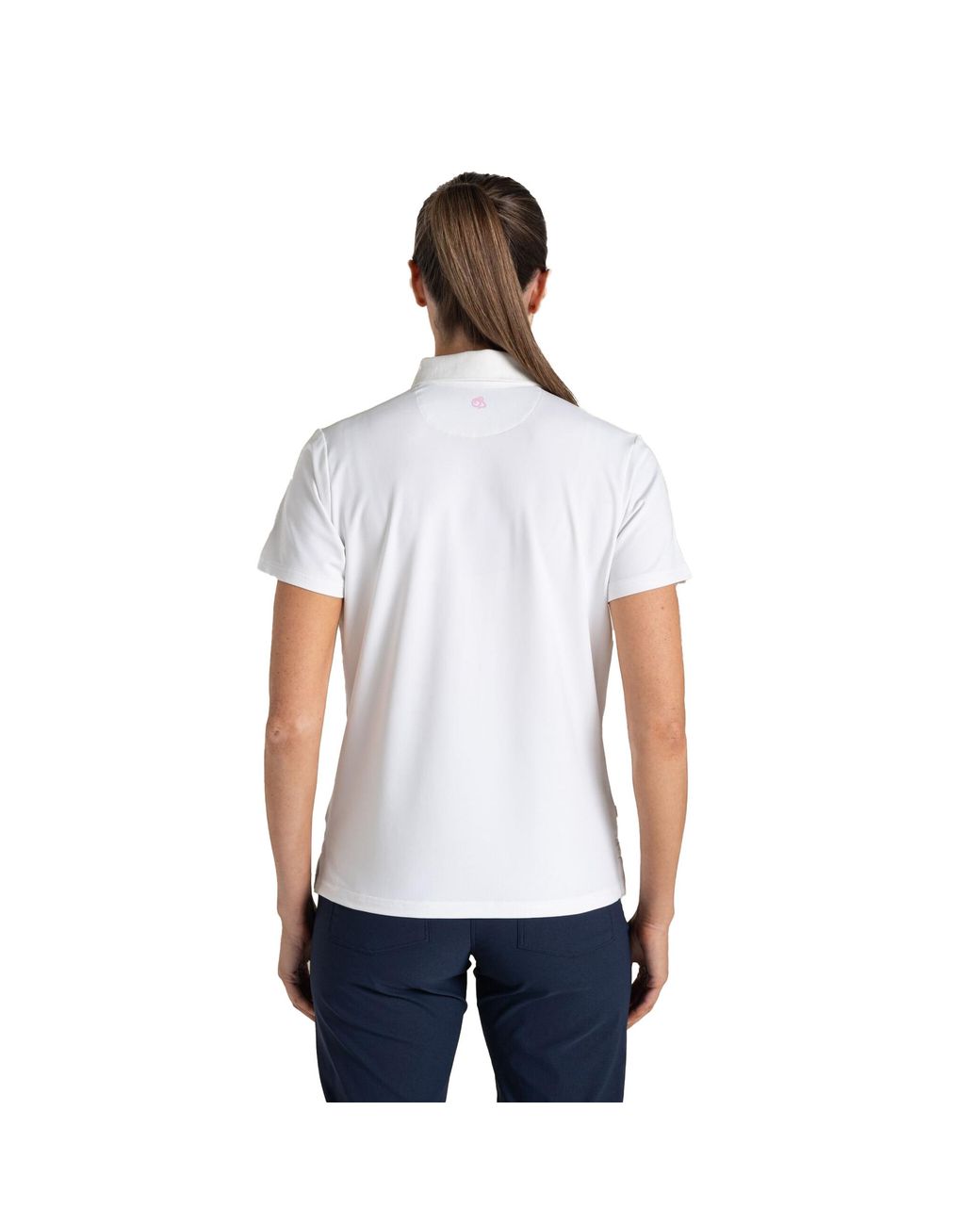 Craghoppers White Ladies Thornbury Nosilife Short-Sleeved Golf Polo Shirt