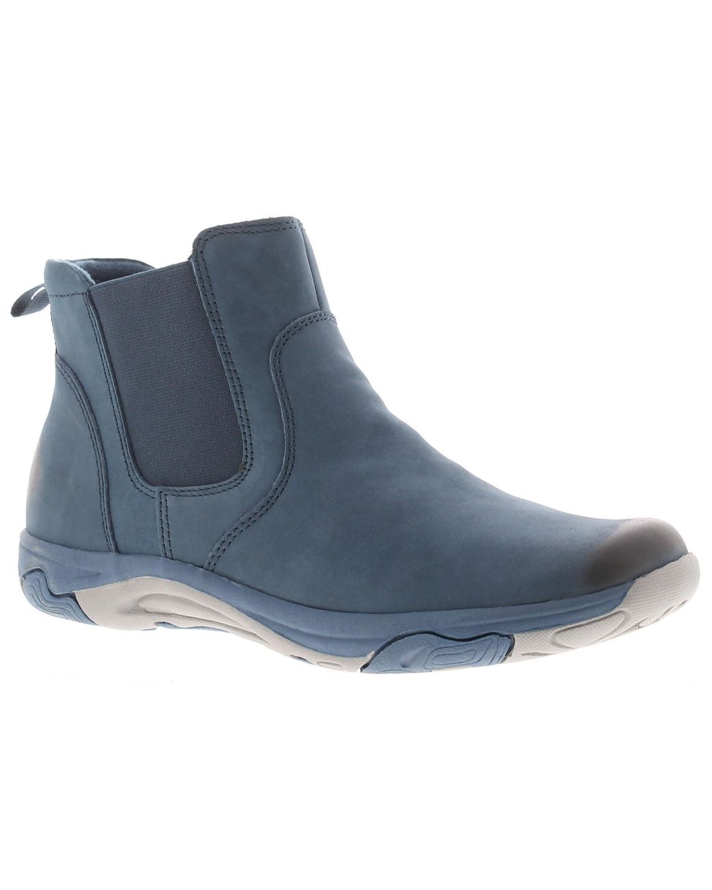 Free Spirit Blue Boots Ankle Preta Leather Slip On