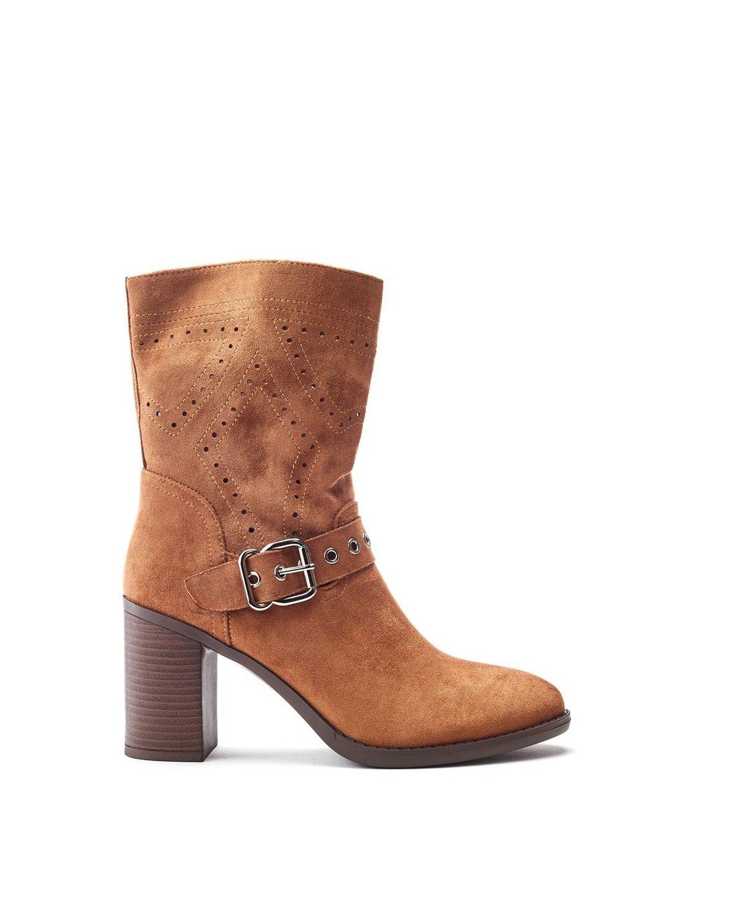b.soleful Brown Giullia Boots Faux Leather
