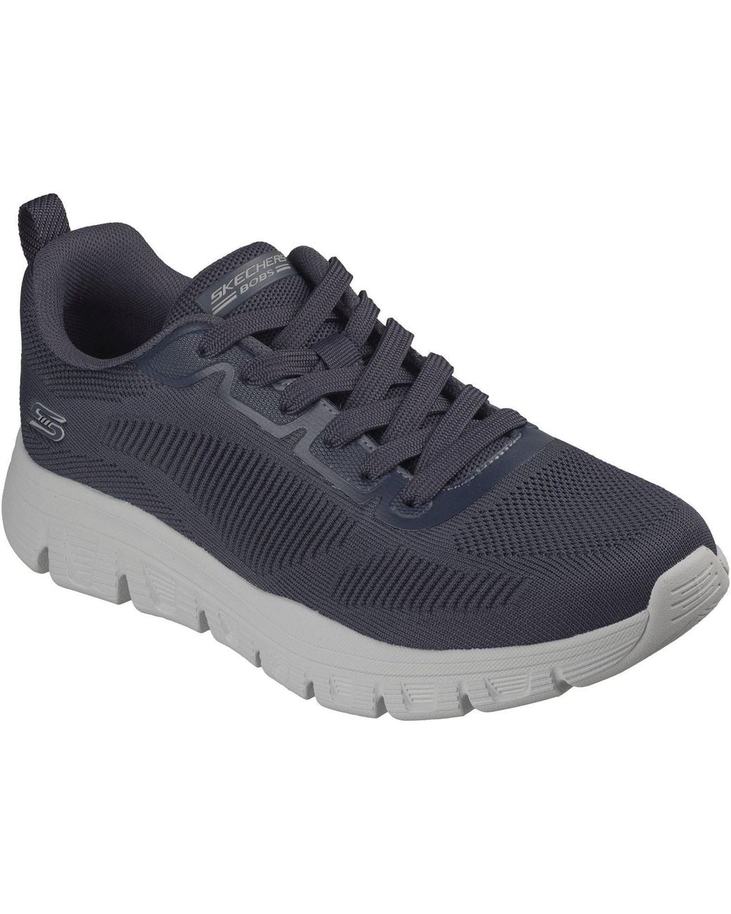 Skechers Blue Bobs B Lite Textile Dark Trainers for men