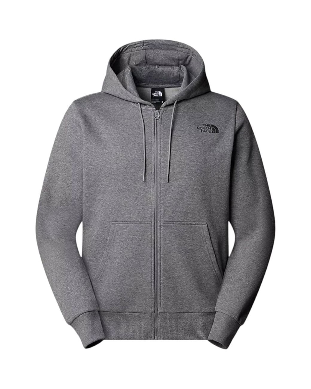 The North Face Gray Simple Dome Full Zip Hoodie Cotton for men