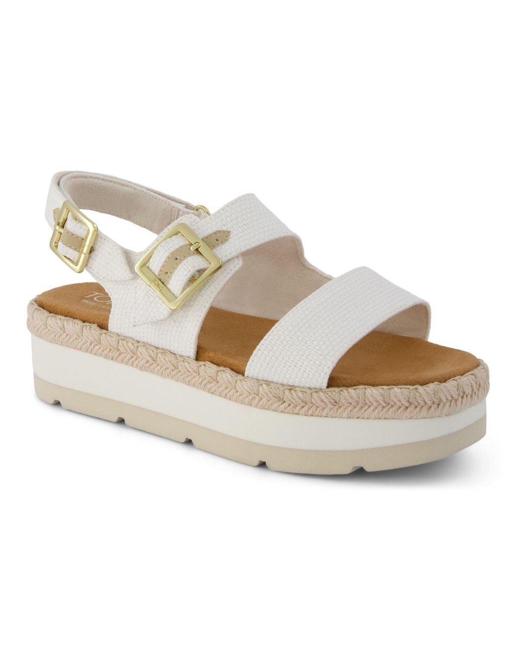 TOMS Metallic Giana Textile Beachside Sandals