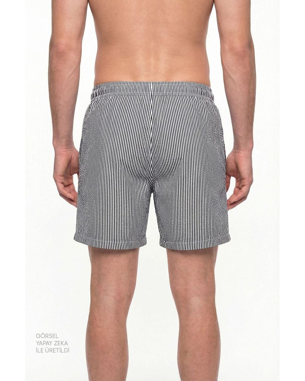 Penti Gray Tissue Striped Shorts for men