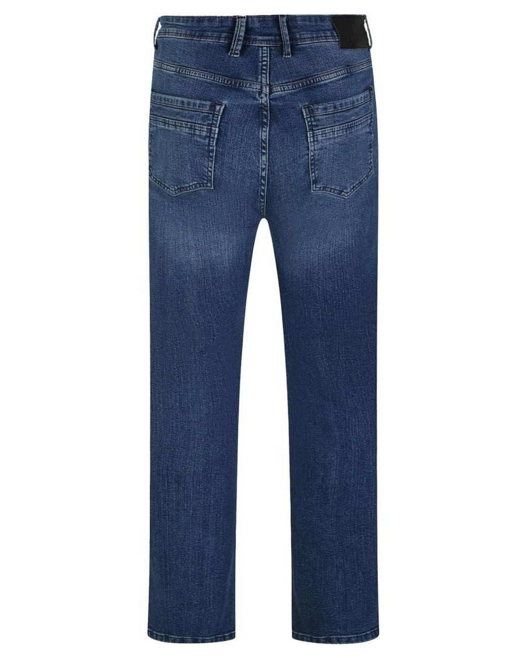 KAM Jeanswear Blue Kam Plus Size Jeans Straight Leg Classic Designer Fit Cotton for men