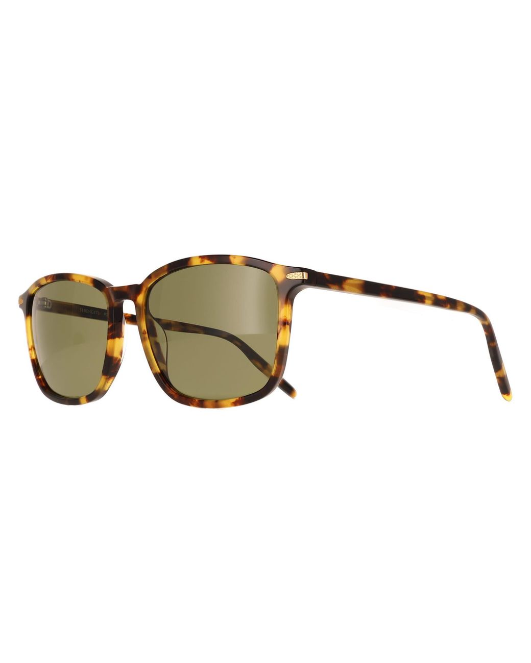 Serengeti Brown Rectangle Shiny Classic Havana Mineral Polarized 555Nm Lenwood for men