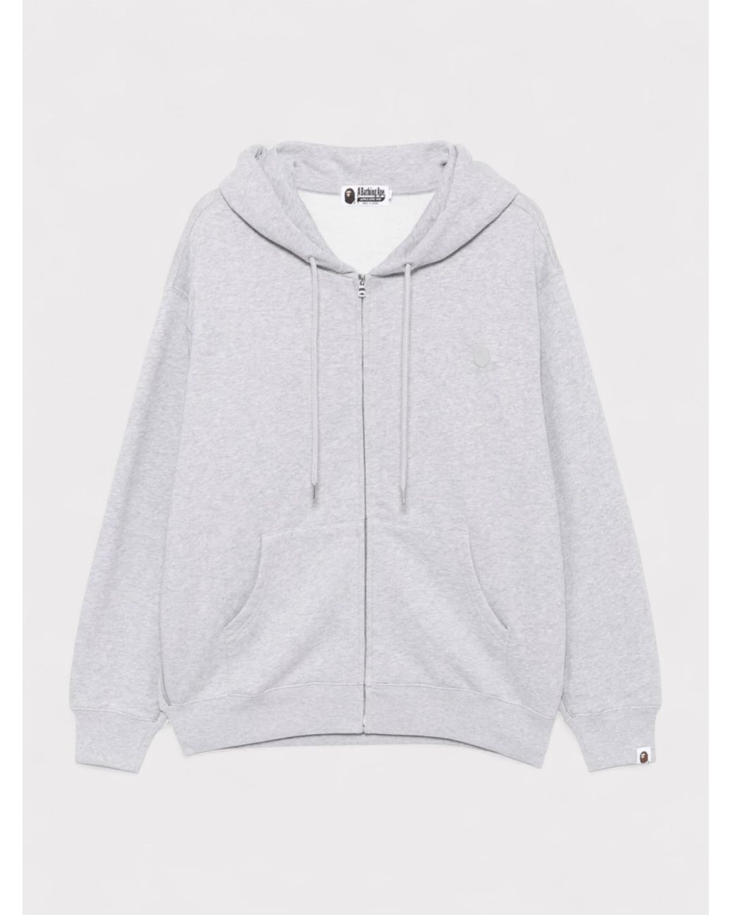 A Bathing Ape White One Point Zip Hoodie for men