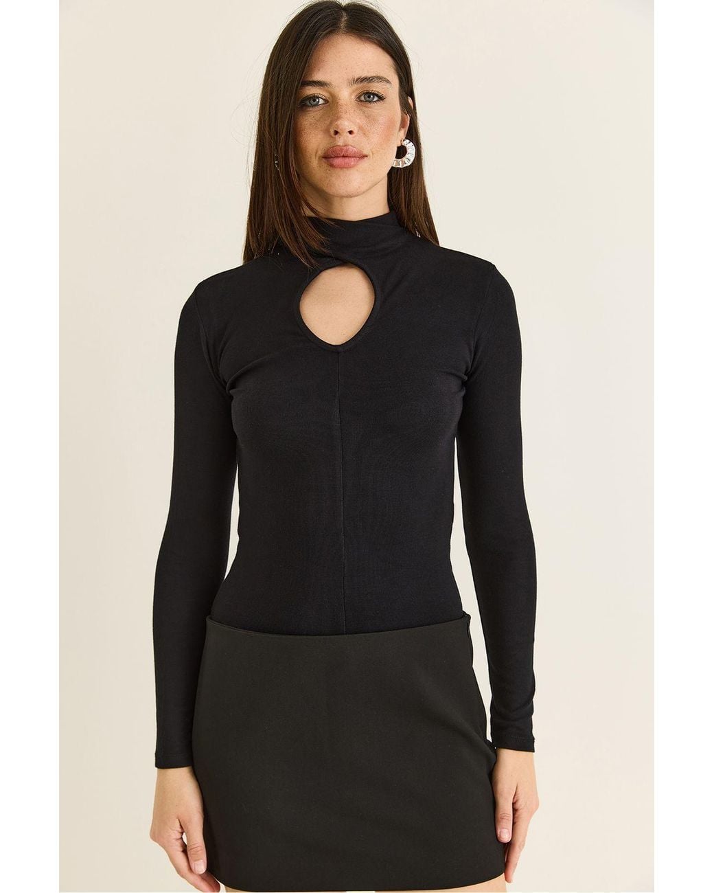 Bianco Lucci Black Blouse
