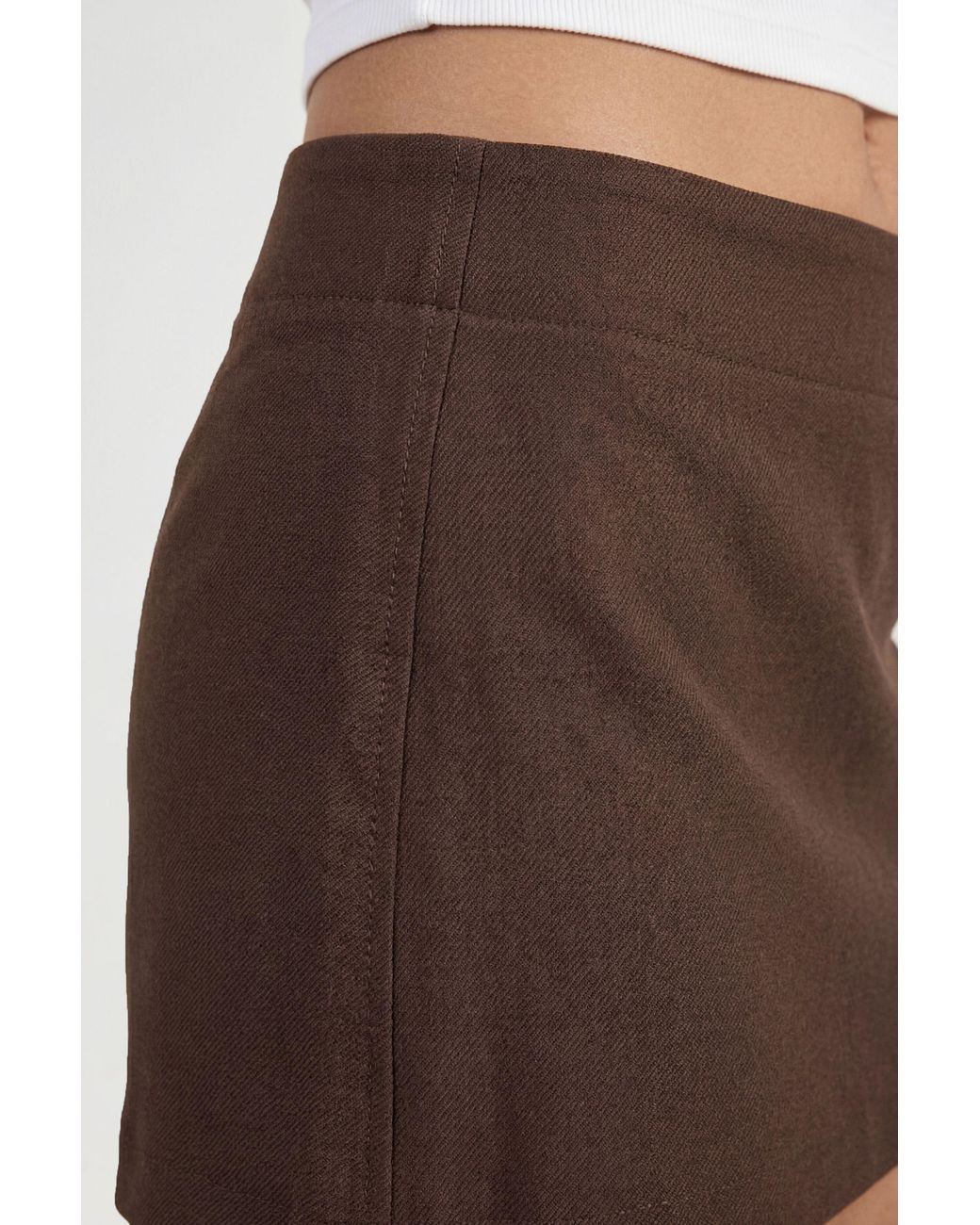 Boohoo White Tailored Mini Skirt