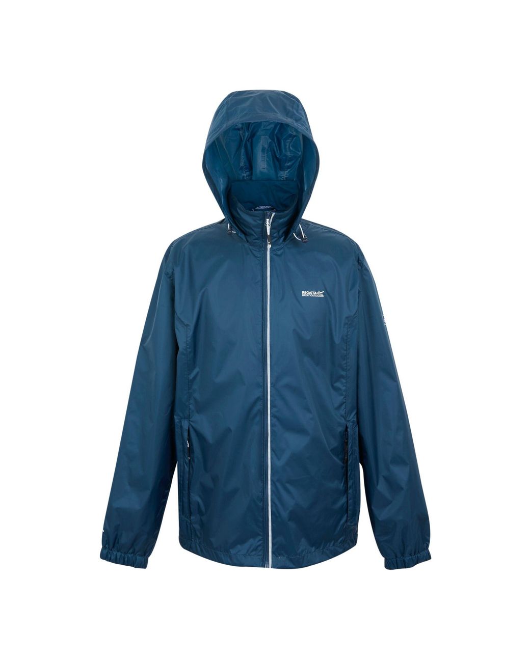 Regatta Blue Lyle Iv Waterproof Hooded Jacket (Moonlight Denim/Tangerine Tango) for men