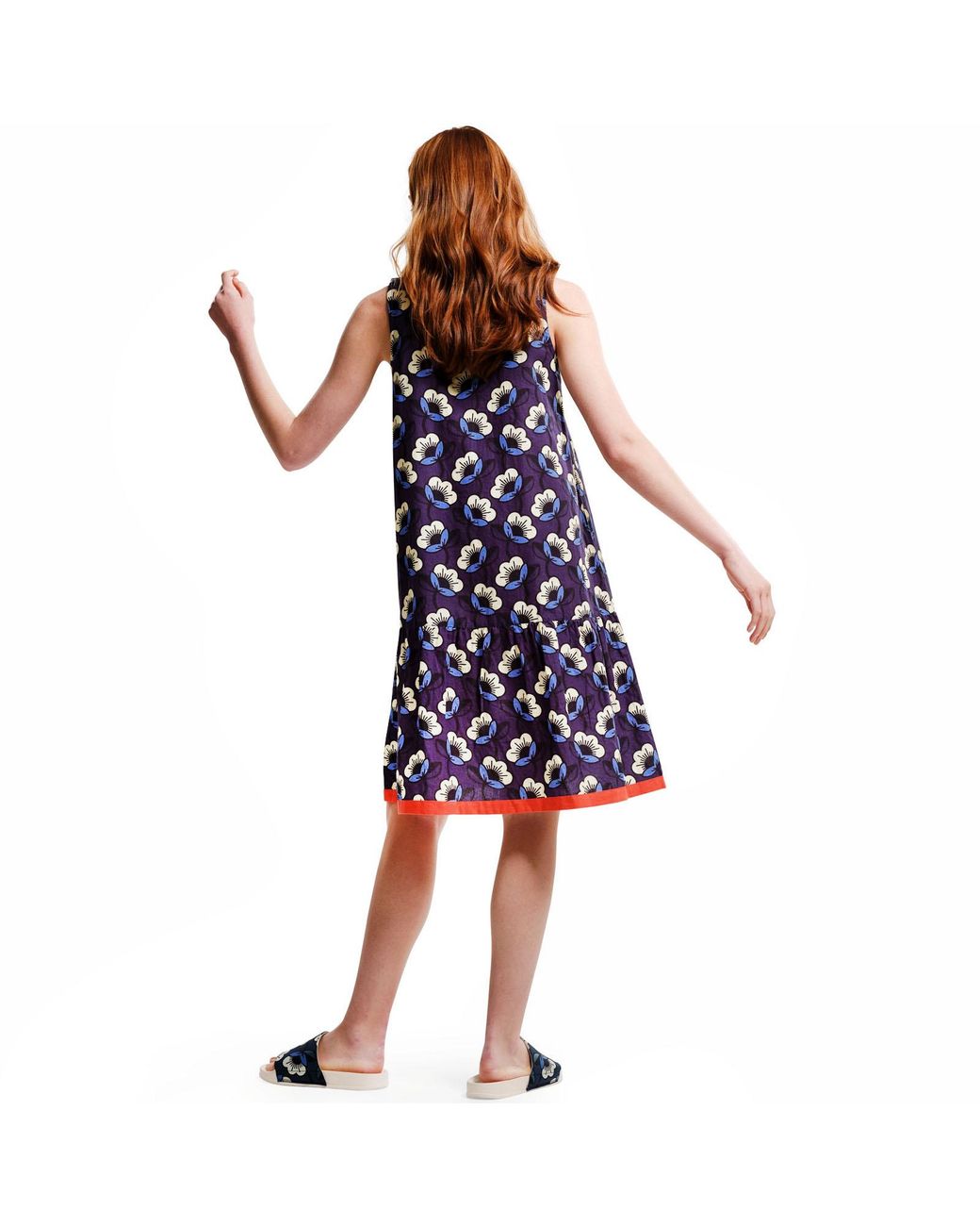 Regatta Blue Orla Kiely Bold Pattern Above The Knee Summer Beach Dress