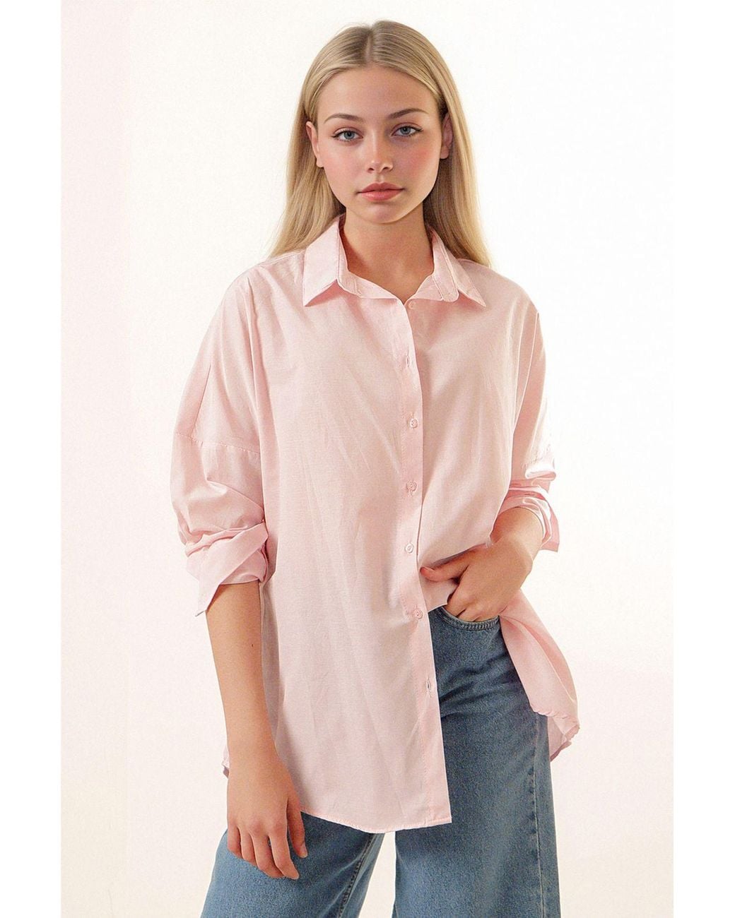 Bigdart Multicolor Oversized Poplin 2-Pack Shirt