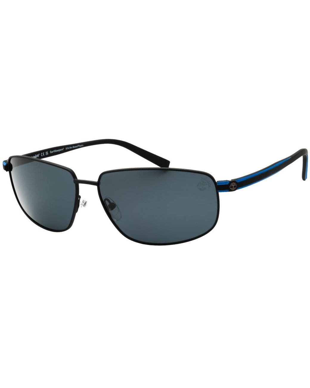 Timberland Blue Matte Polarized Sunglasses Metal for men