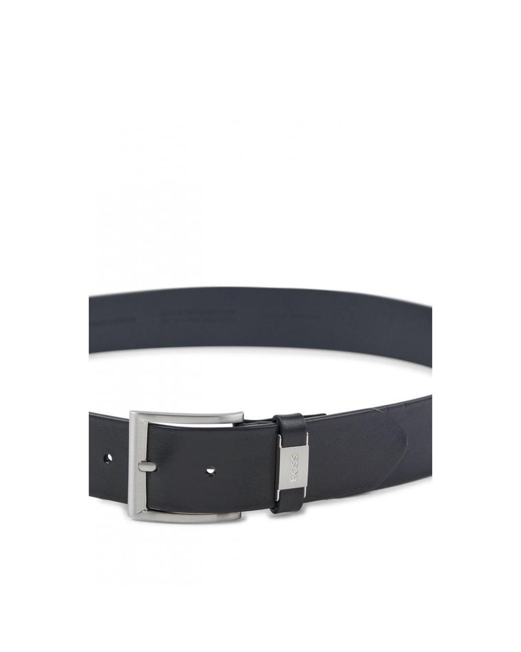 Boss Blue Connio Leather Belt for men