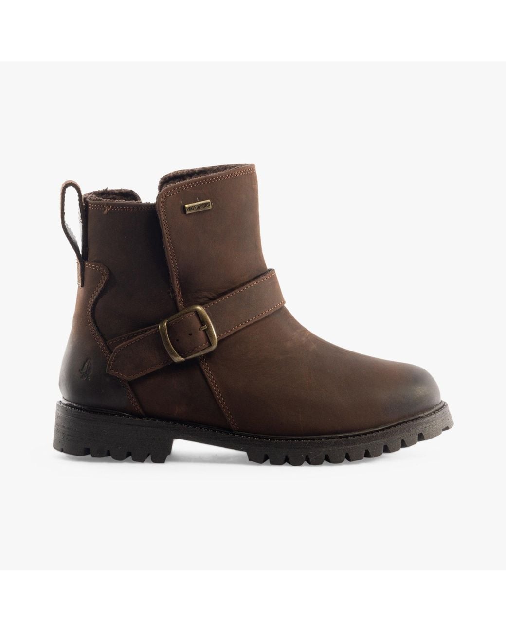 Hush Puppies Brown Wakely Boots Leather