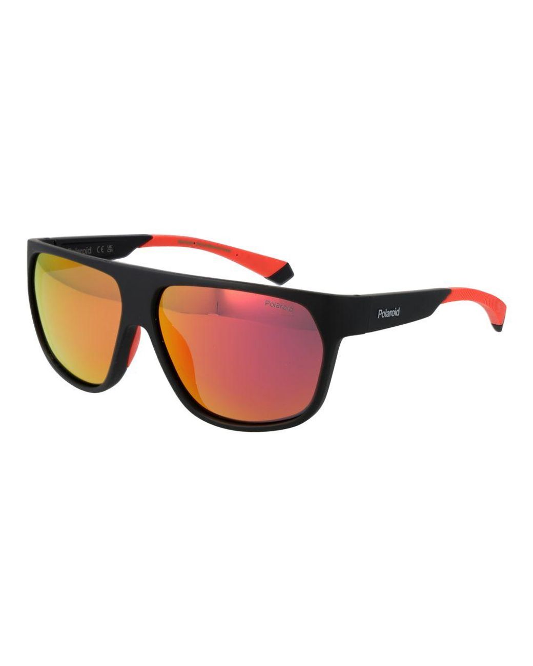 Polaroid Red Black Plastic Sunglasses for men