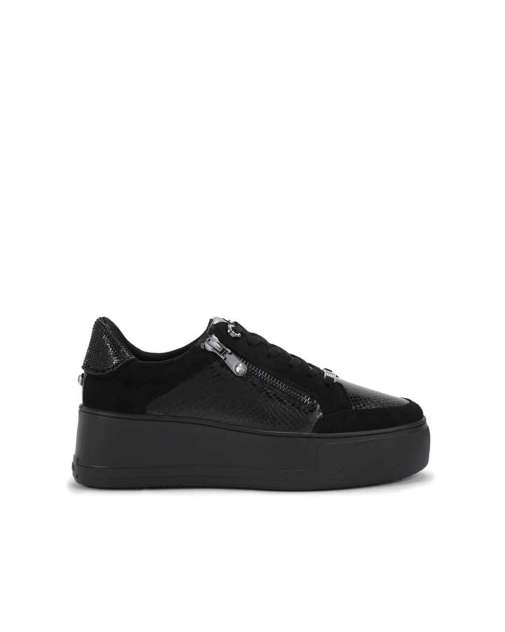 Carvela Kurt Geiger Black Jive Zip Sneakers