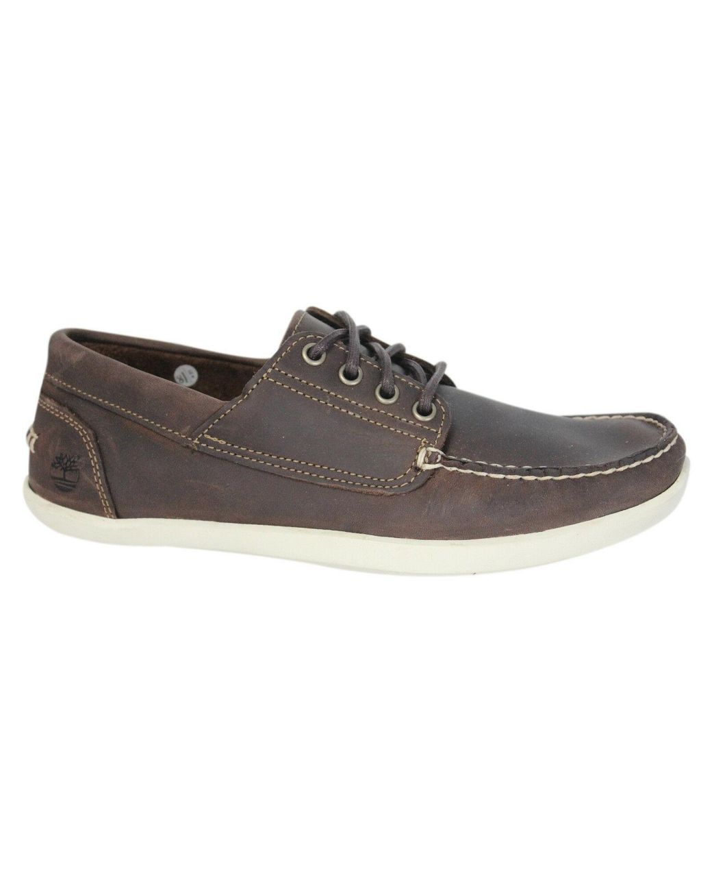 Timberland Black 4-Eye Odelay Boat Shoes Lace Up Leather A14Sa B36D Leather (Archived) for men