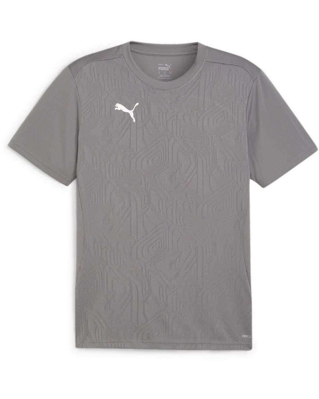 PUMA Gray Teamfinal Training Short Sleeve Performance T-Shirt for men
