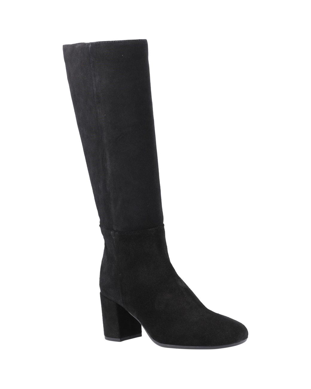 Hush Puppies Black Oprah Suede Heeled Knee High Boots