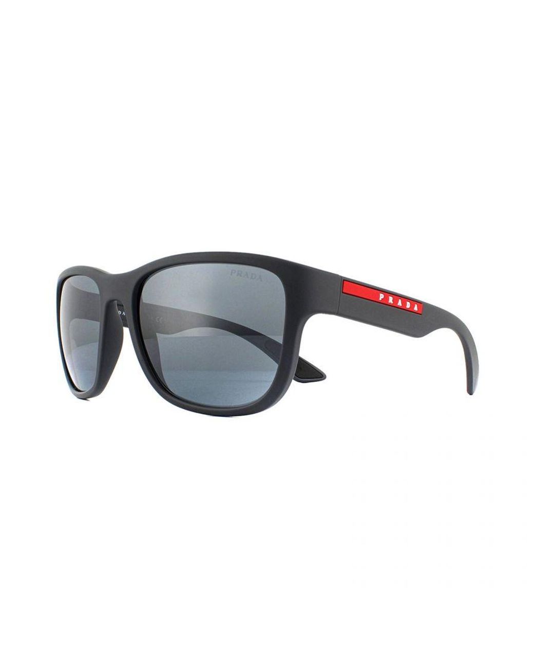 Prada Sport Gray Sunglasses Ps01Us Ufk5L0 Rubber Dark Mirror for men