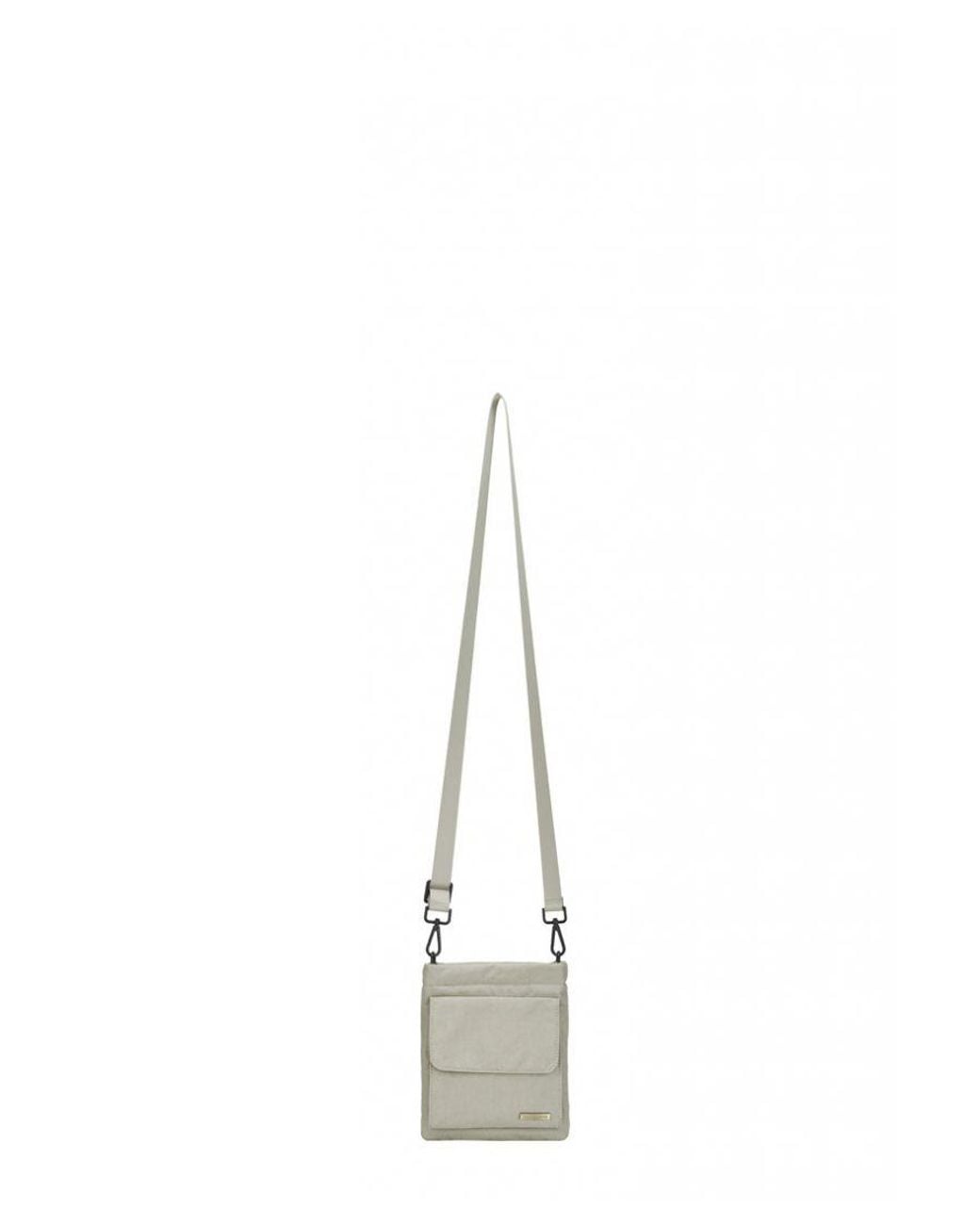 Smith & Canova Gray Portrait Nylon Crossbody Bag