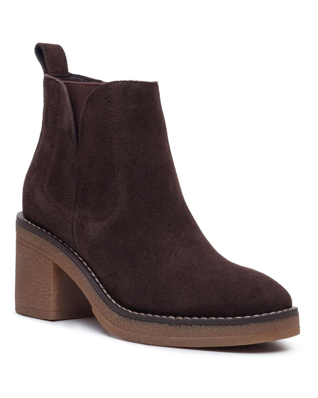 Hush Puppies Brown Felicia Suede Heeled Ankle Boots