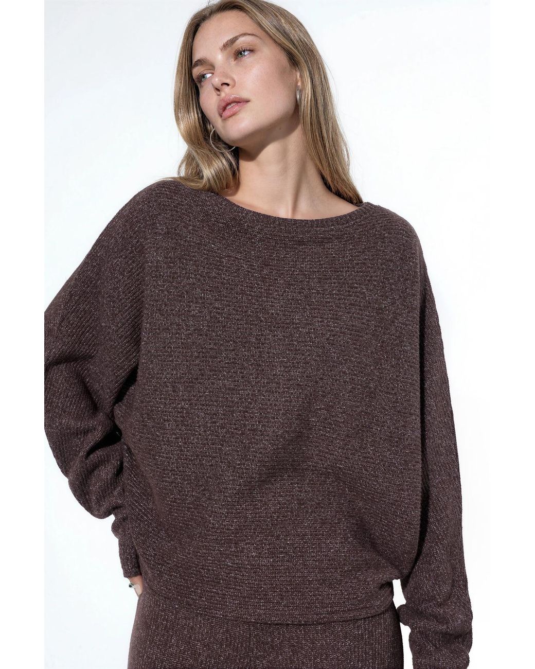 Busem Brown Cotton-Blend Sweater