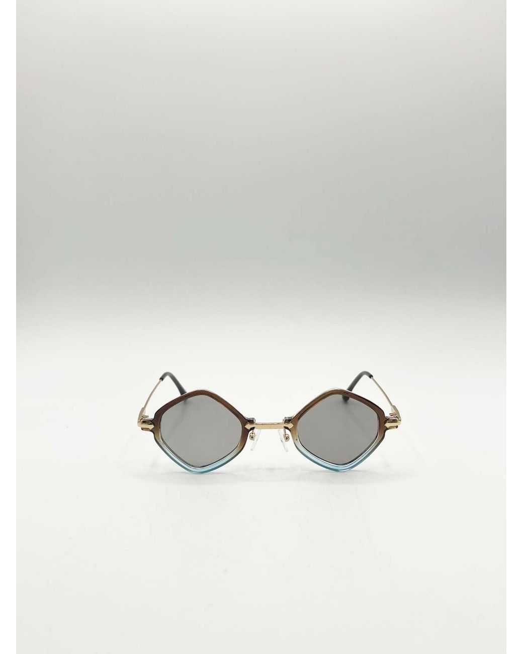 SVNX White Diamond Shape Sunglasses