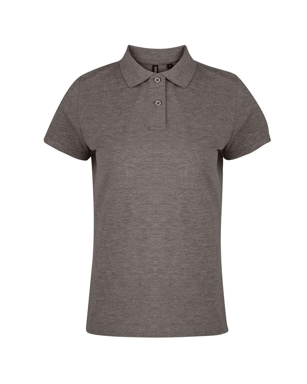 Asquith & Fox Gray Ladies Plain Short Sleeve Polo Shirt