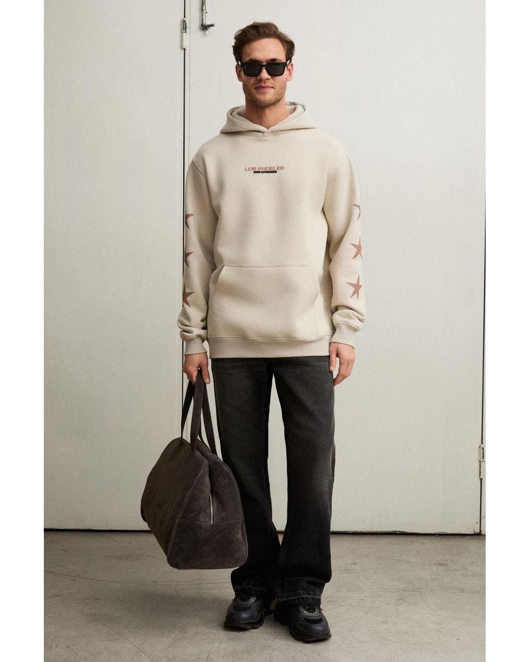 Grimelange Natural Regular Fit Pullover Sweatshirt for men