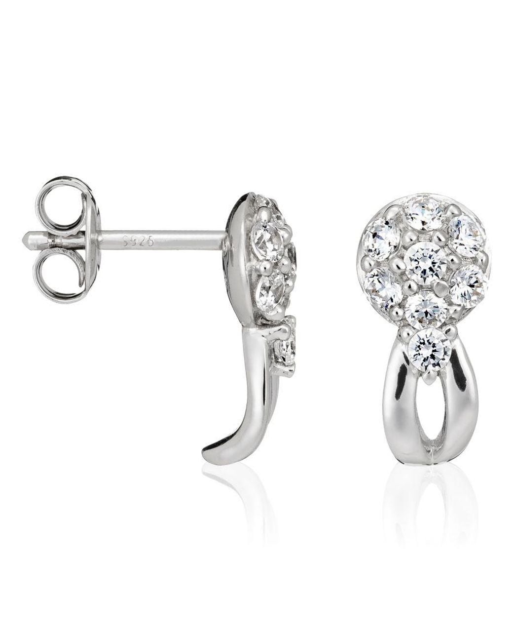 Orphelia Metallic 925 Sterling Stud Earrings