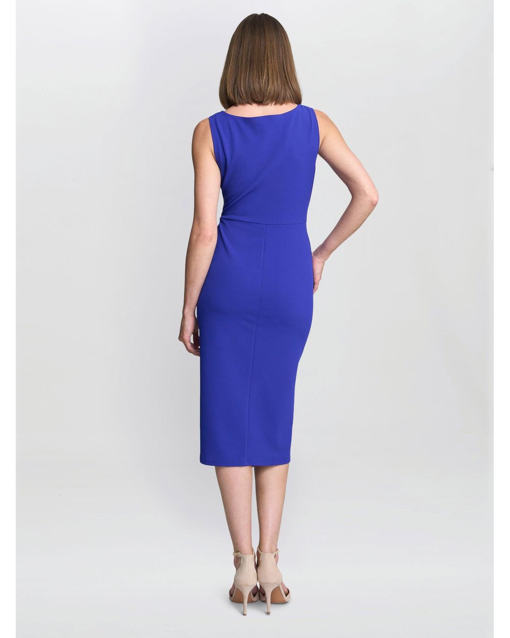 Gina Bacconi Blue Helena Pencil Skirt Dress